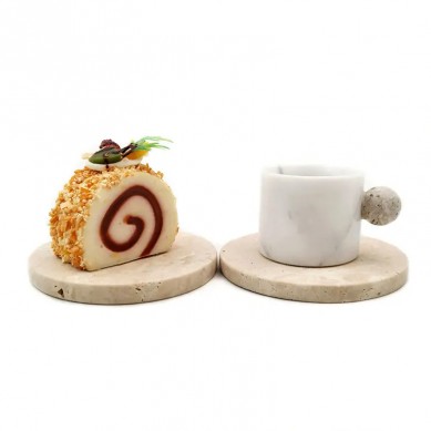 Natural stone kitchen Ramadan trinket trays restaurant decoration interior cups and saucer led coaster