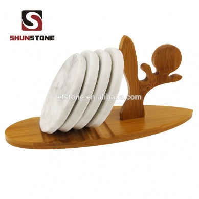 China Gold Supplier for Mosaic Marble -
 Marble home accessories Nature luxury cup mat Nature marble coster  – Shunstone