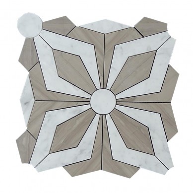 High Quality for Whiskey Wine Stone -
 New design water jet shape carrara marble mosaic tile  – Shunstone