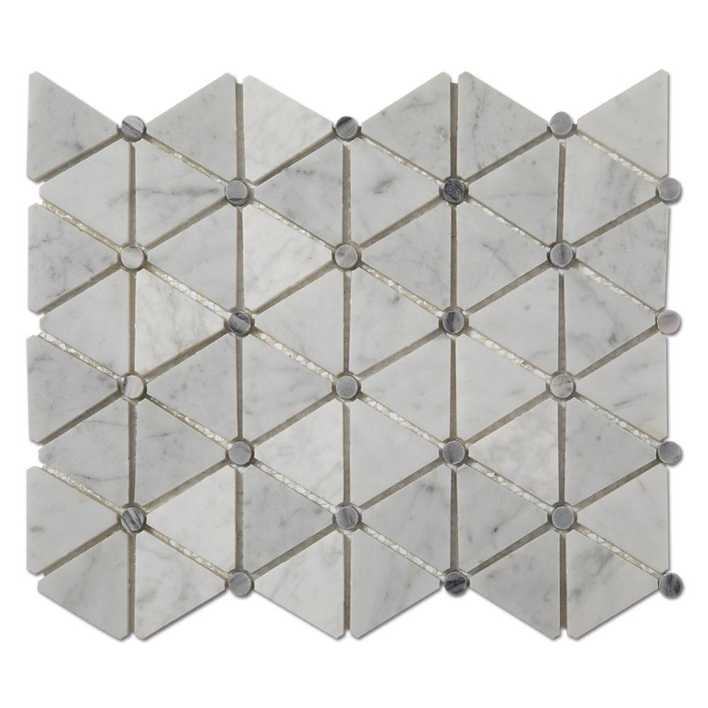 China Factory for Marble Card Holder - Soft Triangle White Carrara Marble Mosaic Tiles For Kitchen or Backsplash  – Shunstone