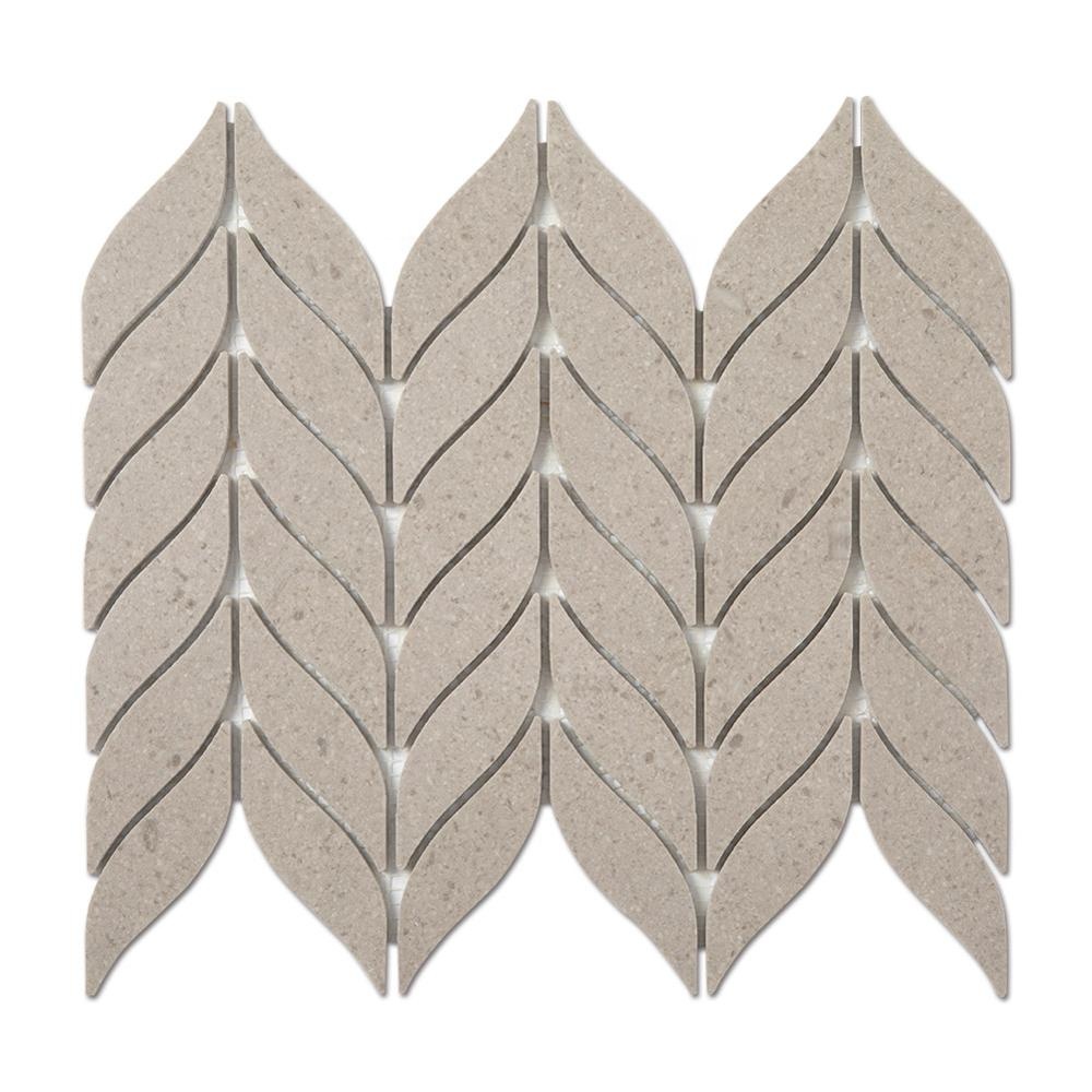 One of Hottest for Cigar Holder Glass - Soulscrafts Natural Stone Cinderella Olive Leaf Grey Marble Mosaic  – Shunstone