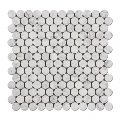 Competitive Price for Wine Stopper - White Carrara In Marble High Quality Mosaic Round Penny Round Mosaic Tiles – Shunstone