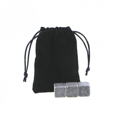 Customized High quality Chilling Stones set with Black Velvet bag