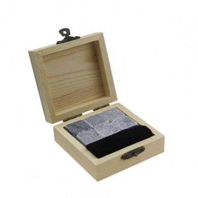 Popular 6 pcs saka Whisky Stones Cold Rocks Kanggo Drinks Natural Granite Whisky Stones Gift Set