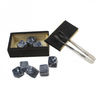 Công cụ Bar Xúc tiến Whisky Gift Set Rượu Phụ kiện Cooler Customized Whisky Stones Kính ở Pine gỗ hộp Ice Cube làm lạnh