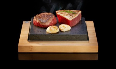 Factory directly BBQ Stone Set Basalt steak grill plate hot rock cooking stone lava stone for cooking