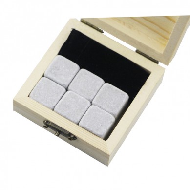 6 pcs of Cinderella Whiskey Chilling Rocks Customize Packaging Whiskey Stones Set of 6 Natural Cubes with velvet bag