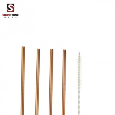 Golden Color Metal Straw Supplier in China