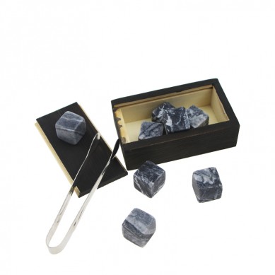 Công cụ Bar Xúc tiến Whisky Gift Set Rượu Phụ kiện Cooler Customized Whisky Stones Kính ở Pine gỗ hộp Ice Cube làm lạnh