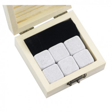 6 pcs of Cinderella Whiskey Chilling Rocks Customize Packaging Whiskey Stones Set of 6 Natural Cubes with velvet bag