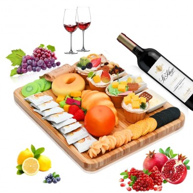 Bamboo Custom Rectangular Slate Wooden And Marble Cheese Boards Tingsheng Serving Platter With Cutlery Wholesale