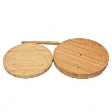 Luxury Premium Tiered Wood Cheese Board Serving Stand Bamboo Charcuterie Cheese Board with Knife for Kitchen