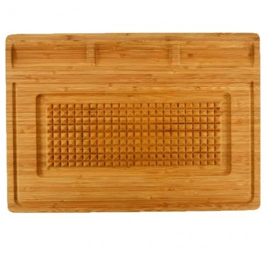 Beef Chopping Blocks Multi-Function Kitchen Meat Cutting Board Cheese Charcuterie Board With 3 Built-In Compartmeents