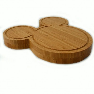 High-Grade wood Hot Sale Sublimation Blank Mini Resin M Mouse Cheese Board Private Label M Shape