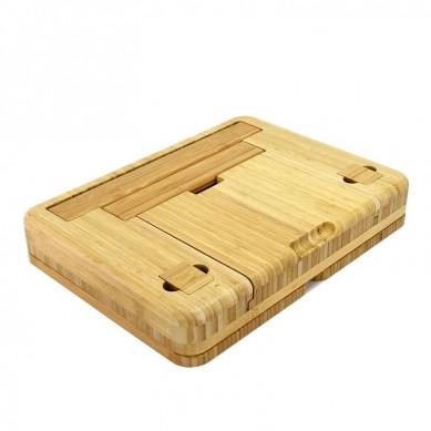 Multifunction Premium 2 Tier Bamboo Cheese Cutting Board Set Charcuterie Platter Serving Tray and Knife Set with Drawer