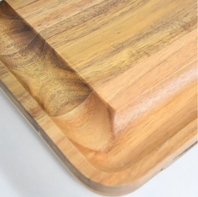 Acacia Wood Cheese Board With Charcuterie Platter And Knives