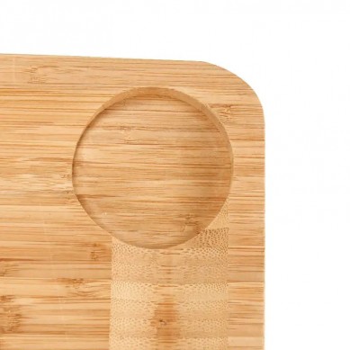 Exquisite Bamboo Cheese Board Charcuterie Set with Slide-Out Drawers Cutlery for Meat and Wine