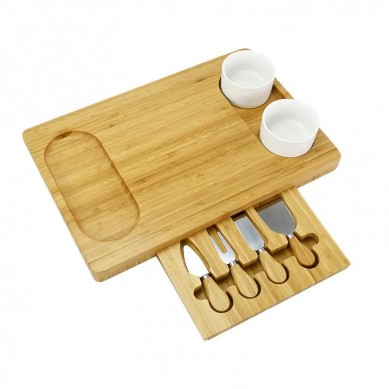 Bamboo Cheese Cutting Board Set Thin Serving Trays Charcuterie Platter with Cutlery Set,Unique Chopping Blocks Kitchen