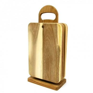Wood Cutting Board Set with Storage Case Set of 4 Small Fruit Vegetable Bread Chopping Board Wedding & Kitchen Gadgets