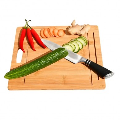 Shunstone Bamboo Wood Disposable Large Size Personalized Cross Pressure Cutting Chopping Board With Knife Holder