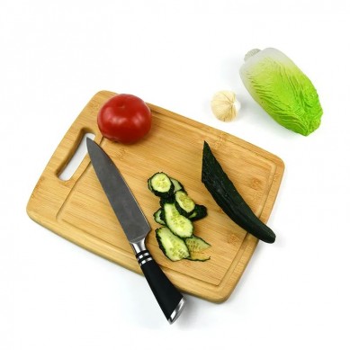 High Quality Large Organic Bamboo Kitchen Chopping Block Wood Cutting Chopping Board with Juice Groove