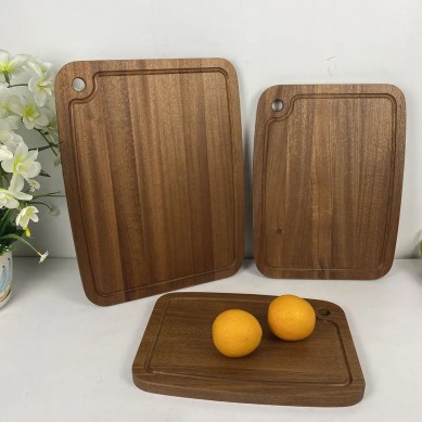 Set of 3 Pieces Different Size Solid Wood Chopping Board Walnut Cutting Boards