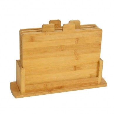 High Quality Kitchen Cookware 4 Pieces Bamboo Cutting Boards Set Wood Chopping Board for Christmas