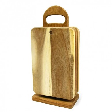 Wood Cutting Board Set with Storage Case Set of 4 Small Fruit Vegetable Bread Chopping Board Wedding & Kitchen Gadgets