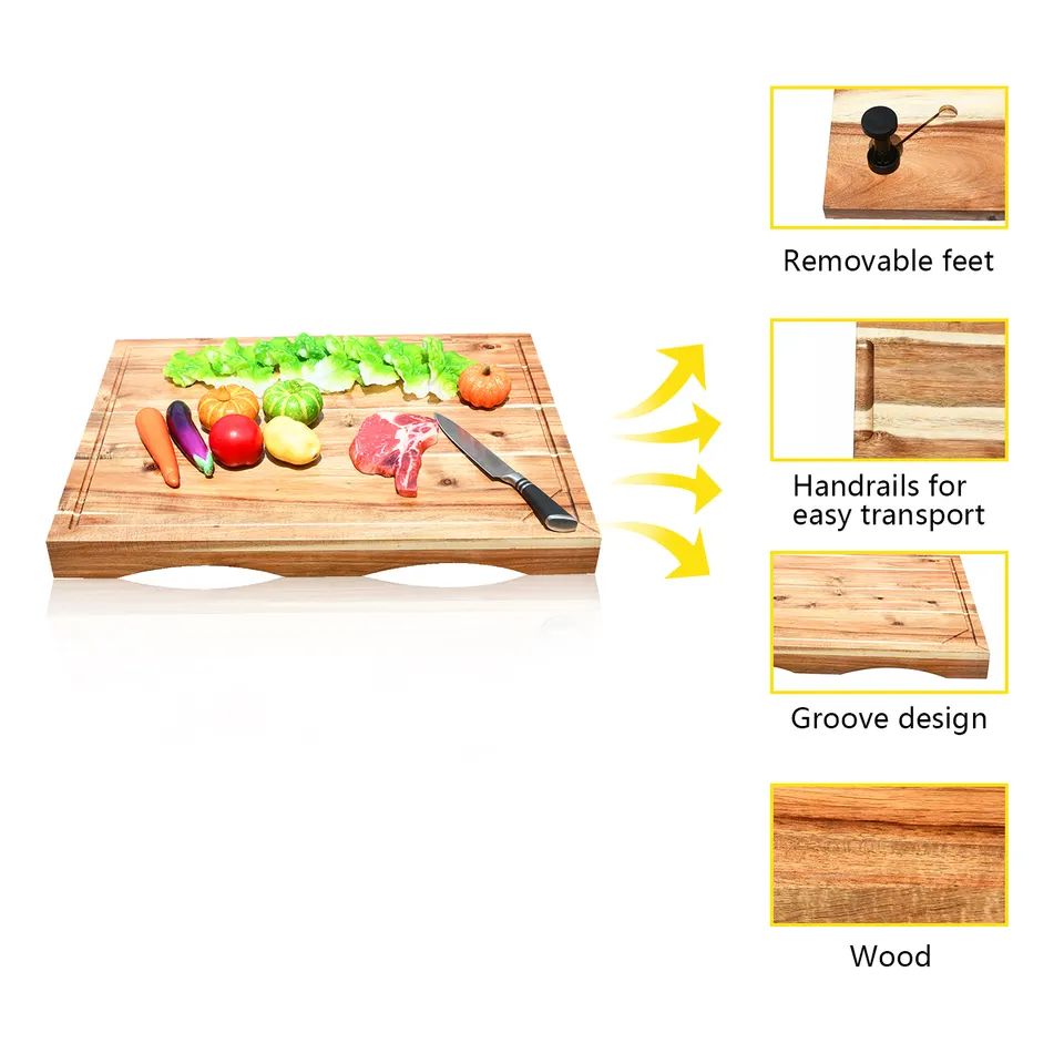 Big discounting Drinking Stone - Multi Function Chopping Board Acacia Wood Bread Cutting Board Birch Butcher Block New Tec – Shunstone