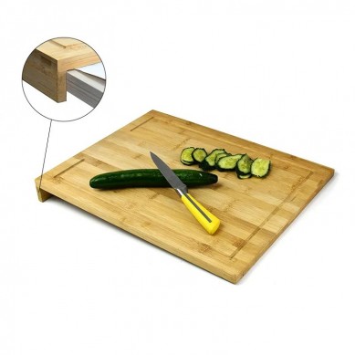 Extra Large Wooden Bamboo Cutting And Chopping Board with Raised Edges on Sides