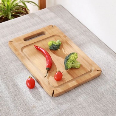 Wholesale Natural Bamboo Wood Safe Cutting Chopping Board