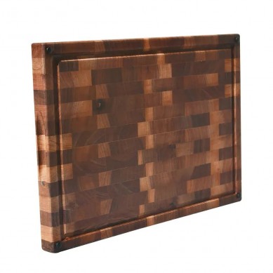 Luxury Custom Black Walnut Wood Cutting Board Kitchen Large Chopping Boards with Juice Grooves,Thick Reversible Butcher Block