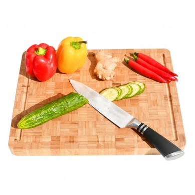 Bamboo Cutting Board Set Wooden for Kitchen Chopping Meat Vegetables Fruits With Juice Groove Handles