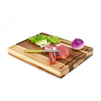 Premium Acacia Wood Large Reversible Cutting Board with Juice Groove & Cracker Holder Chopping Board Charcuterie Board