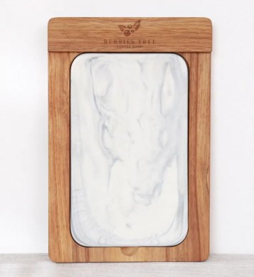 Natural Acacia Wood Cutting Board Chopping Board With Marble Slab