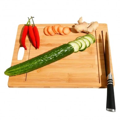 Shunstone Bamboo Wood Disposable Large Size Personalized Cross Pressure Cutting Chopping Board With Knife Holder