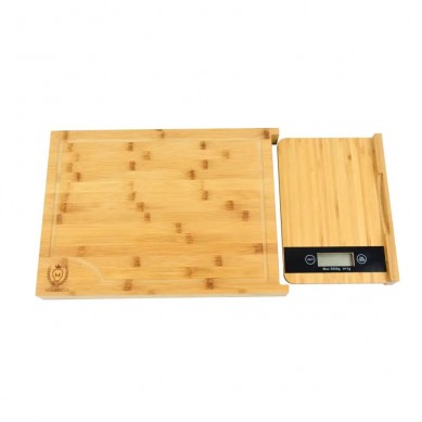 Multifunctional Rectangle digital all bamboo kitchen scale electronic food weighing scale kitchen scale with board
