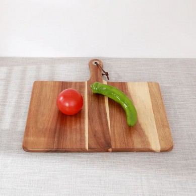Acacia Wood Chopping Board Serving Board Premium Pizza Peel Serving Cheese Cutting Board With Handle