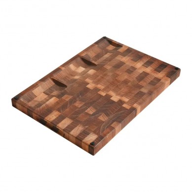 Luxury Custom Black Walnut Wood Cutting Board Kitchen Large Chopping Boards with Juice Grooves,Thick Reversible Butcher Block