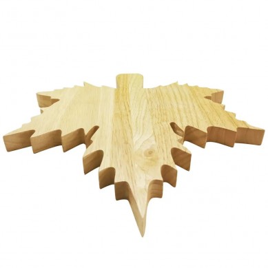 High Quality Maple Leaf Rubber Wood Cutting Board
