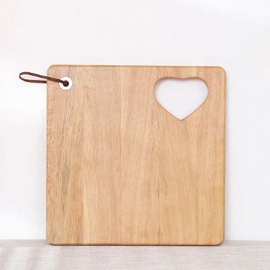 Creative Design Kitchen Bamboo Cutting Board Chopping Plate With Heart Shape Hole