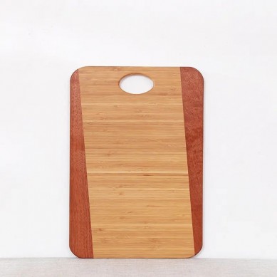 Factory Price Durable Kitchen Bamboo Wood Cutting Board Wooden Chopping Board Block with Handle for Gift