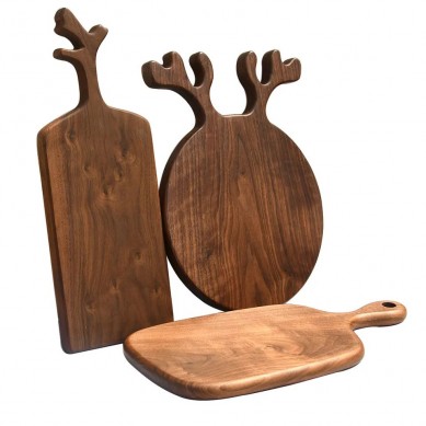 Custom Black Walnut Wood Cutting Boards Kitchen Charcuterie Board Creative Design Elk Shape Home Kitchen Set