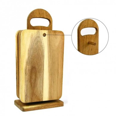 Wood Cutting Board Set with Storage Case Set of 4 Small Fruit Vegetable Bread Chopping Board Wedding & Kitchen Gadgets