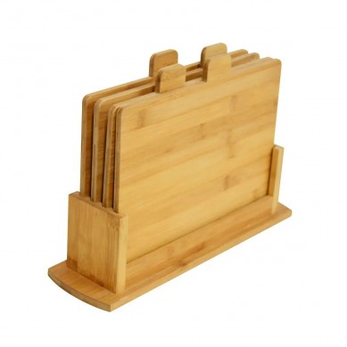 High Quality Kitchen Cookware 4 Pieces Bamboo Cutting Boards Set Wood Chopping Board for Christmas