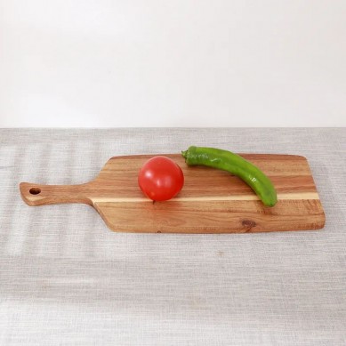 Premium Acacia Wood Kitchen Chopping Board with Handle