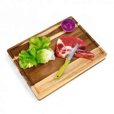 Premium Acacia Wood Large Reversible Cutting Board with Juice Groove & Cracker Holder Chopping Board Charcuterie Board