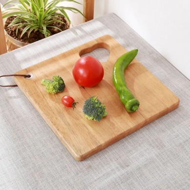 Creative Design Kitchen Bamboo Cutting Board Chopping Plate With Heart Shape Hole