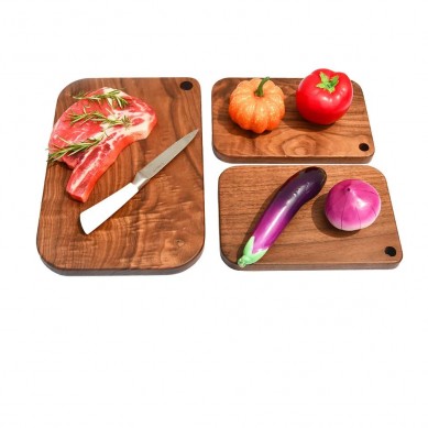 Mini Butcher Block Rubber Vegetable Fruit Walnut Acacia Wooden Bamboo Chopping Custom Wood Boat Cutting Board Set Tray