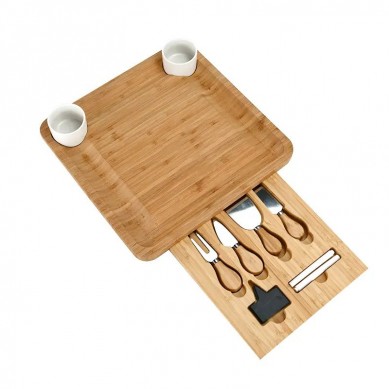 One Drawer Premium Cheese Cutting Board Set – Charcuterie Board Set and Cheese Serving Platter